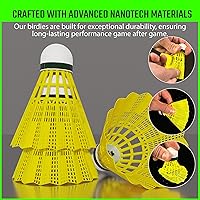 Vista 6 de EAGLES LED Badminton Shuttlecocks - Lighting Birdies, Nylon Glow in The Dark Light Up Birdie Balls for Outdoor Baseball Practice 11 Pack or 5 Pack