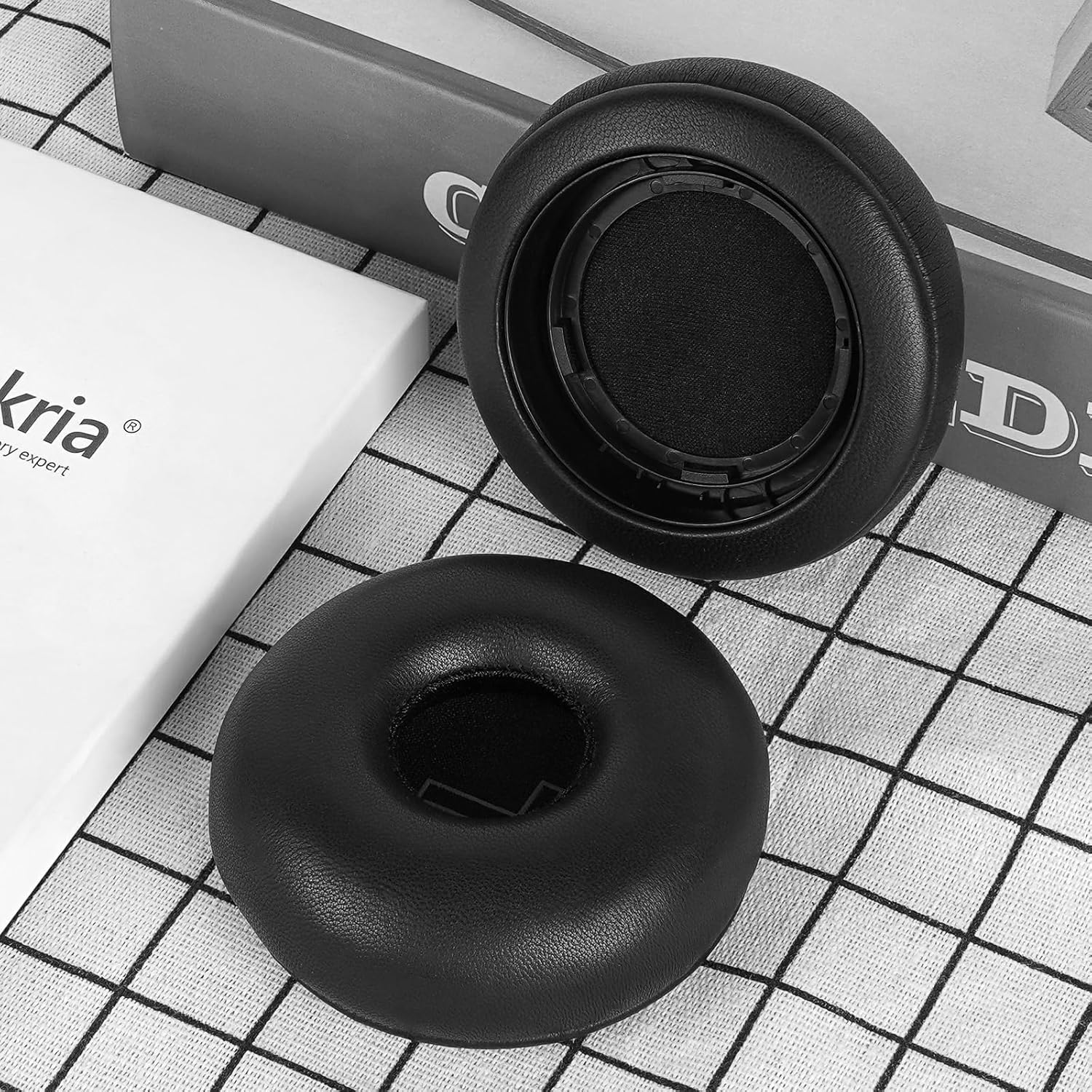 Geekria Elite Sheepskin Replacement Ear Pads Compatible with Bang & Olufsen Beoplay H8i Headphones Ear Cushions, Repair Parts (Black)