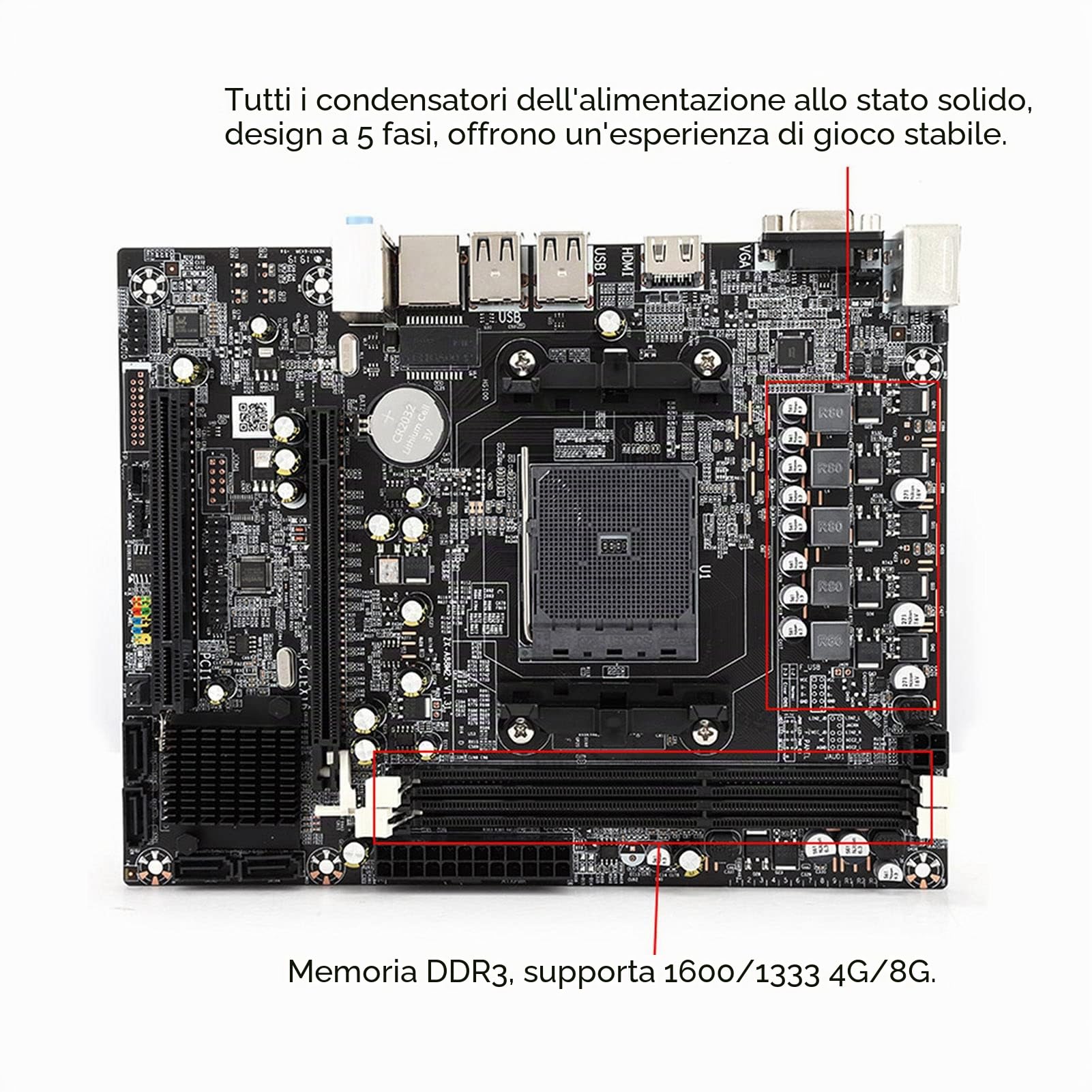 Scheda madre del computer per AMD DDR3 1333/1600/1866/2133MHz A88 Desktop Computer Scheda Madre Mainboard
