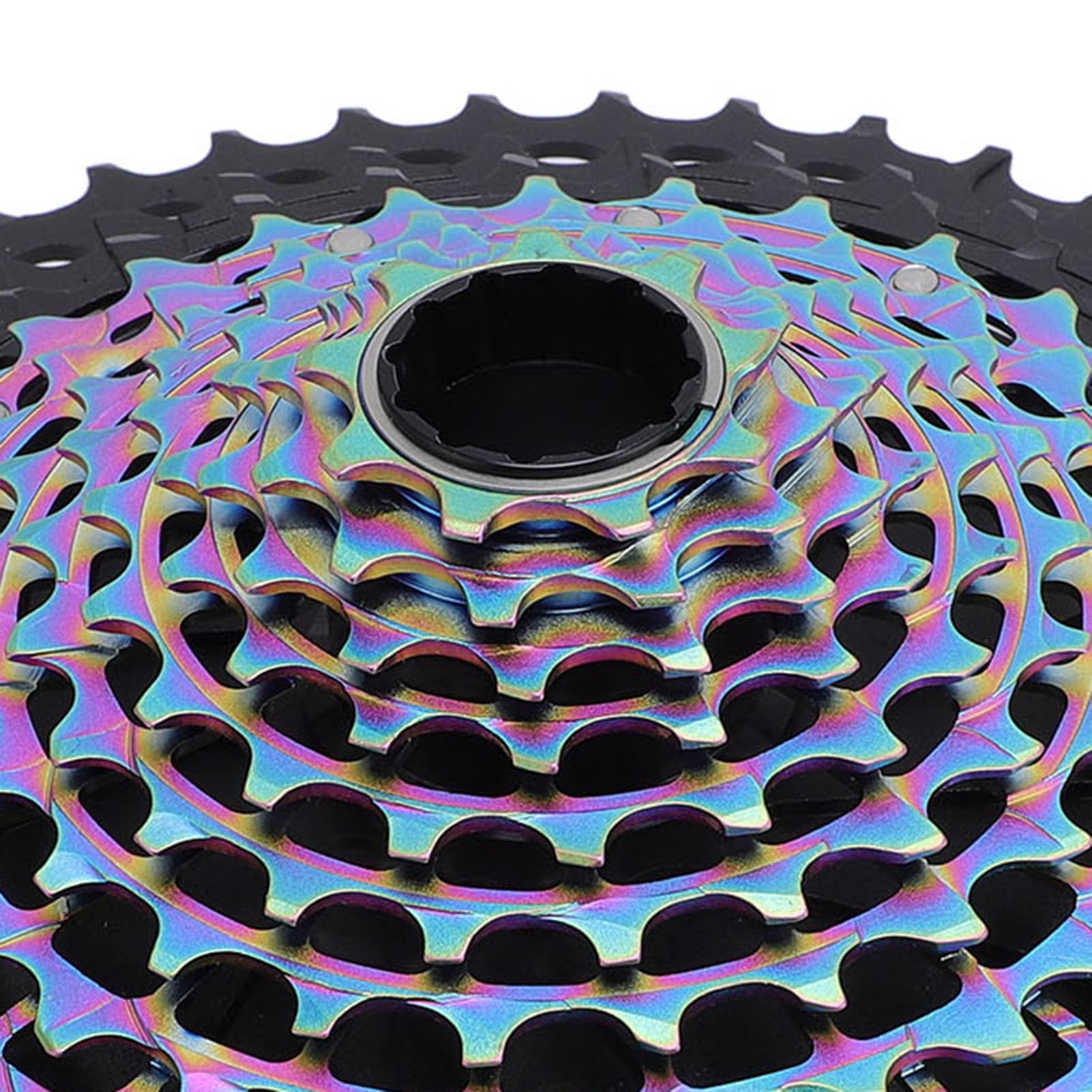 Chrees Aleación de aluminio CNC Hollow Bike Casete, XD FreeHub, fácil instalación para cassettes de bicicleta volante con cambio rápido de marcha (negro colorido)