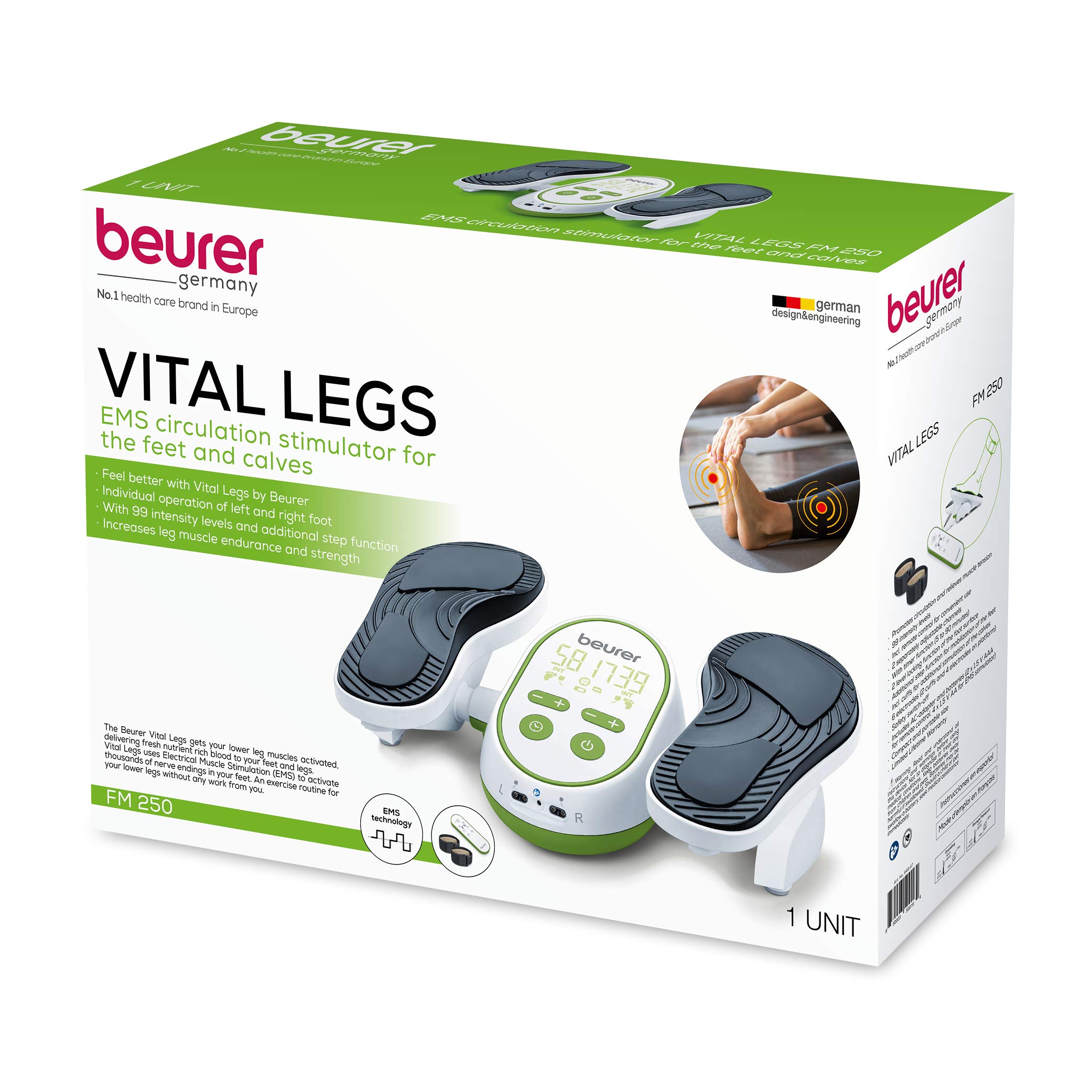 Beurer Vital Legs EMS Circulation Stimulator, FM250 Revitalizing