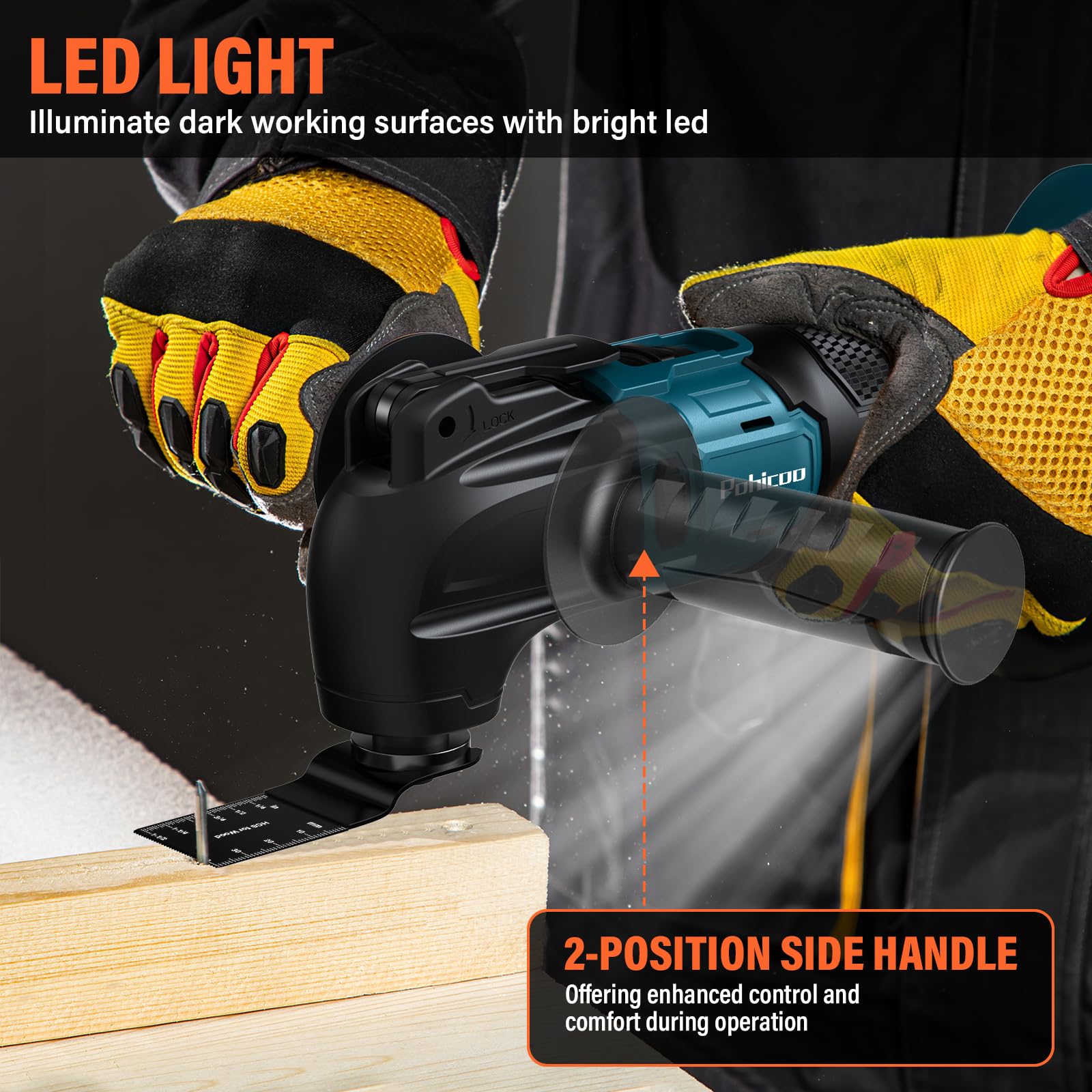 Makita 18V Akku Oszillationswerkzeug Multifunktionswerkzeug, 6 Geschwindigkeiten Multitool zum Entfernen Schaben Schneiden