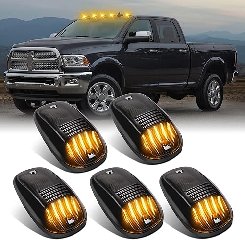 Miniatura 17 de Luz LED para techo de cabina compatible con Ram 1500 2500 3500/2011-2018 Ram 4500 5500 2003-2018, 5 piezas de luz de liquidación de cabina ámbar