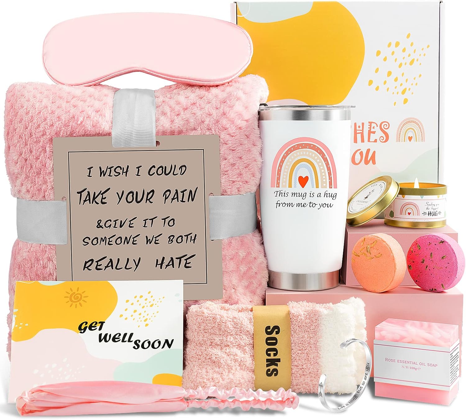 Get Well Soon Gifts for Women, 12 Pcs Care Package Get Well