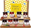Mini Jams & Preserves with Chutney Hamper Gift Set – 9 x 38g Luxury Jars | Gourmet Food Gift Box | Perfect for Cheese Boards | Festive Hamper for Christmas, Birthdays & Special Occasions
