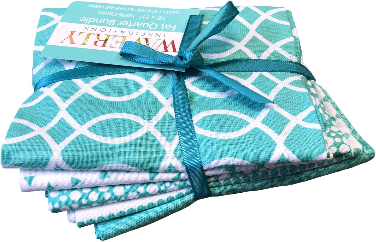 Waverly Inspirations Fat Quarter Stack 5 Cotton Fabric Teal