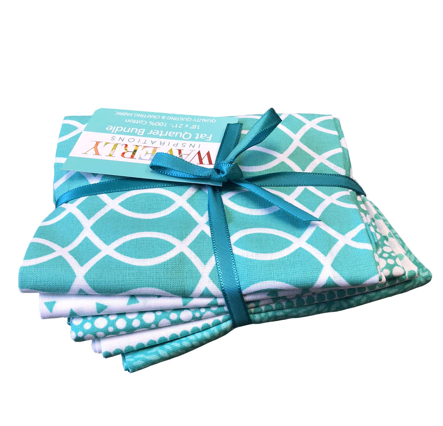 Waverly Inspirations Fat Quarter Stack 5 Cotton Fabric Teal