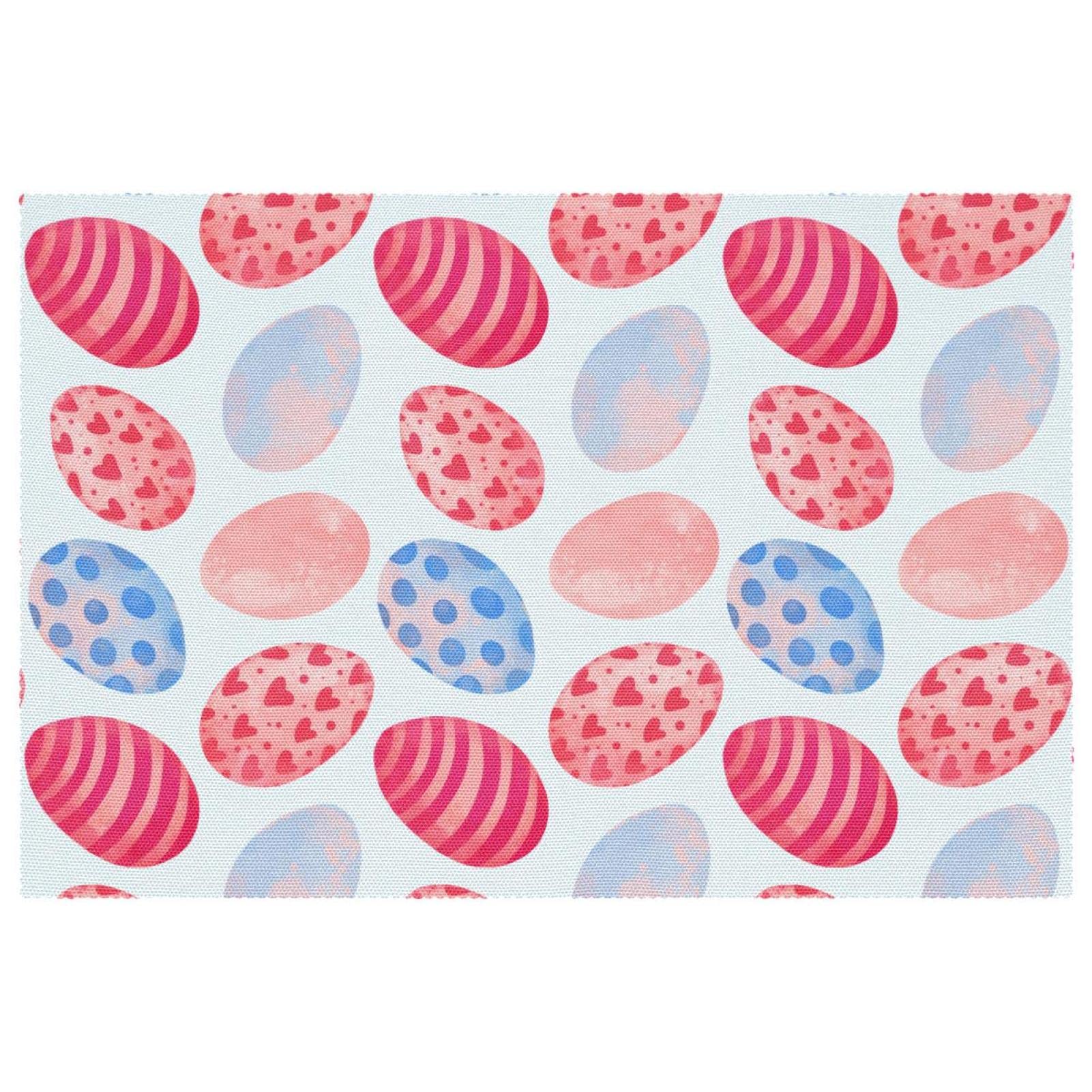 Sets de table œuf multicolores en lot de 6, matière thermorésistante et stable