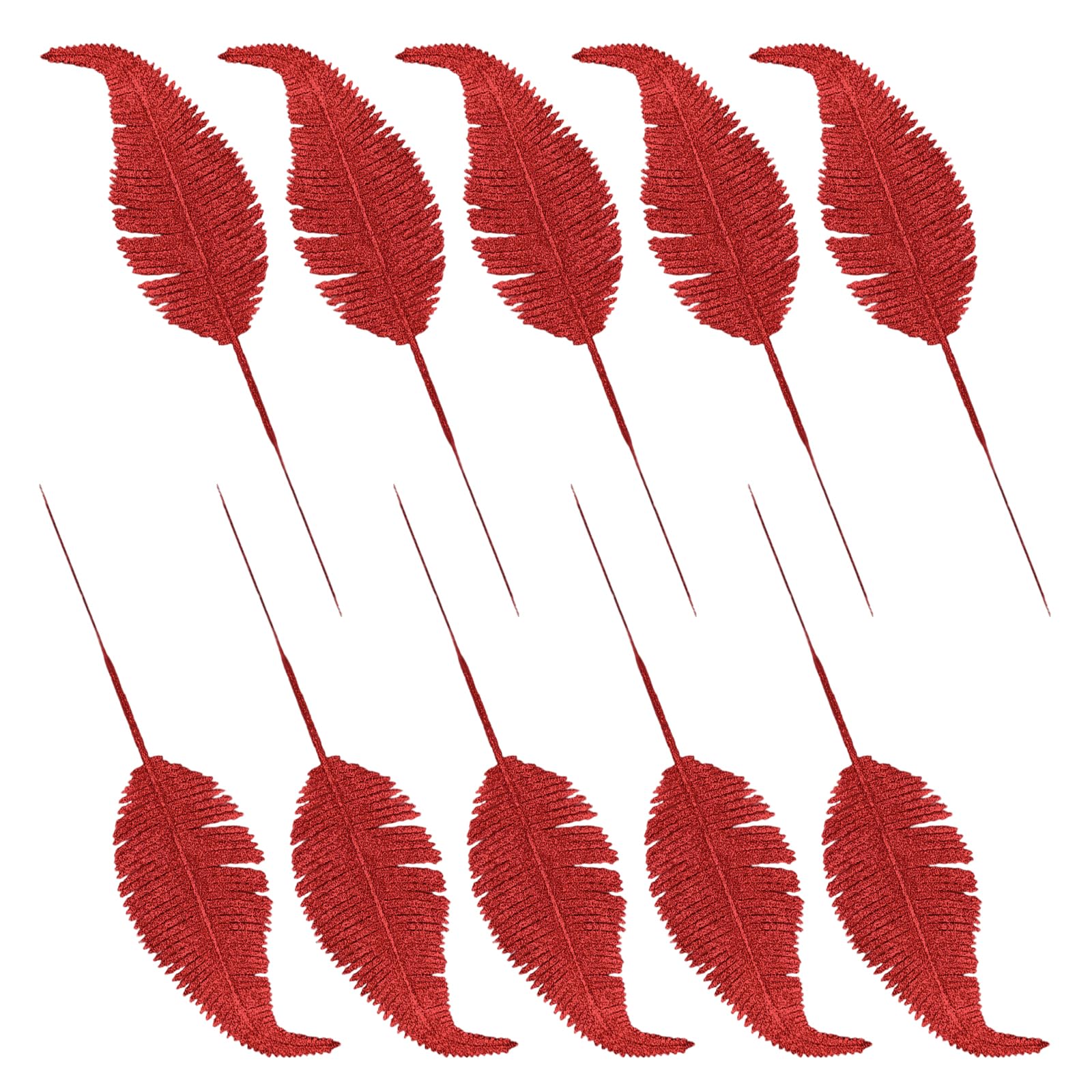 Jazuaiao Of 10 Flexible Holiday Leaves Set Christmas Tree Decors for Unique Tree Ornament with Easy Installation Decoration Leaves