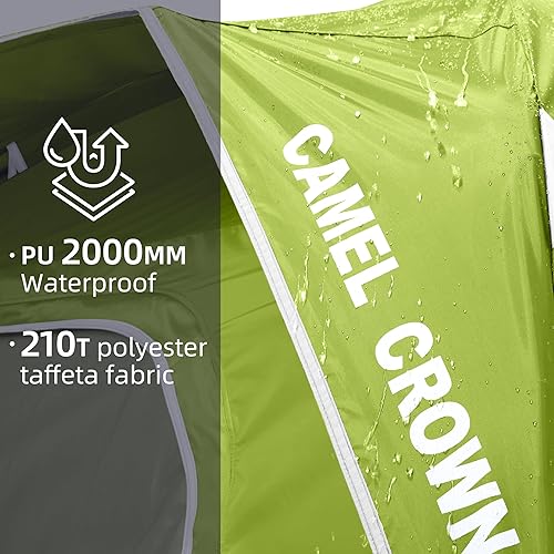 Miniatura 10 de CAMEL CROWN Tiendas de campaña 246 persona impermeable rápida fácil instalación plegable al aire libre mochilero tiendas de campaña familia