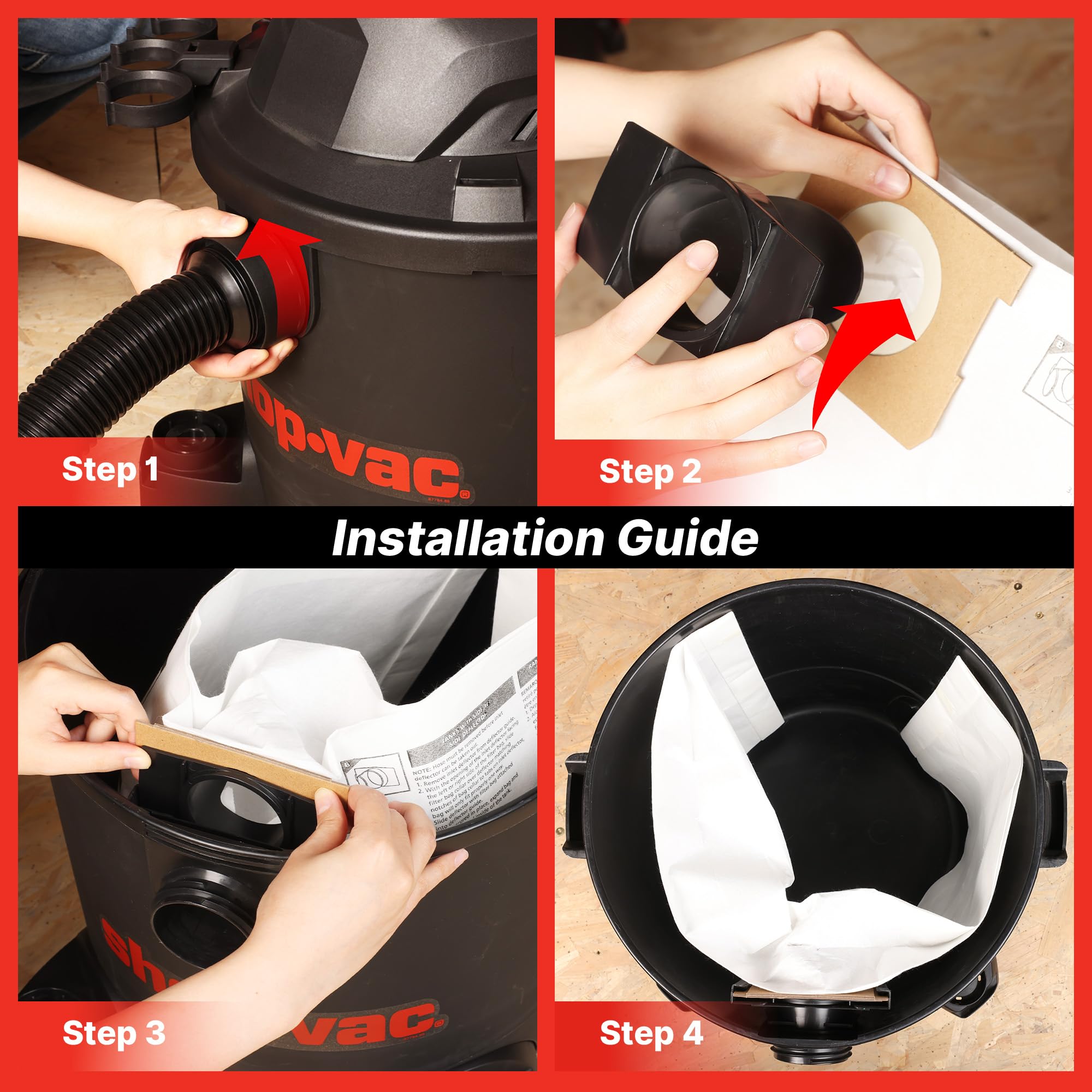 Shop-Vac Disposable Filter Bags - 3 Pack -8 Shop-Vac Disposable Filter Bags - 3 Pack -8