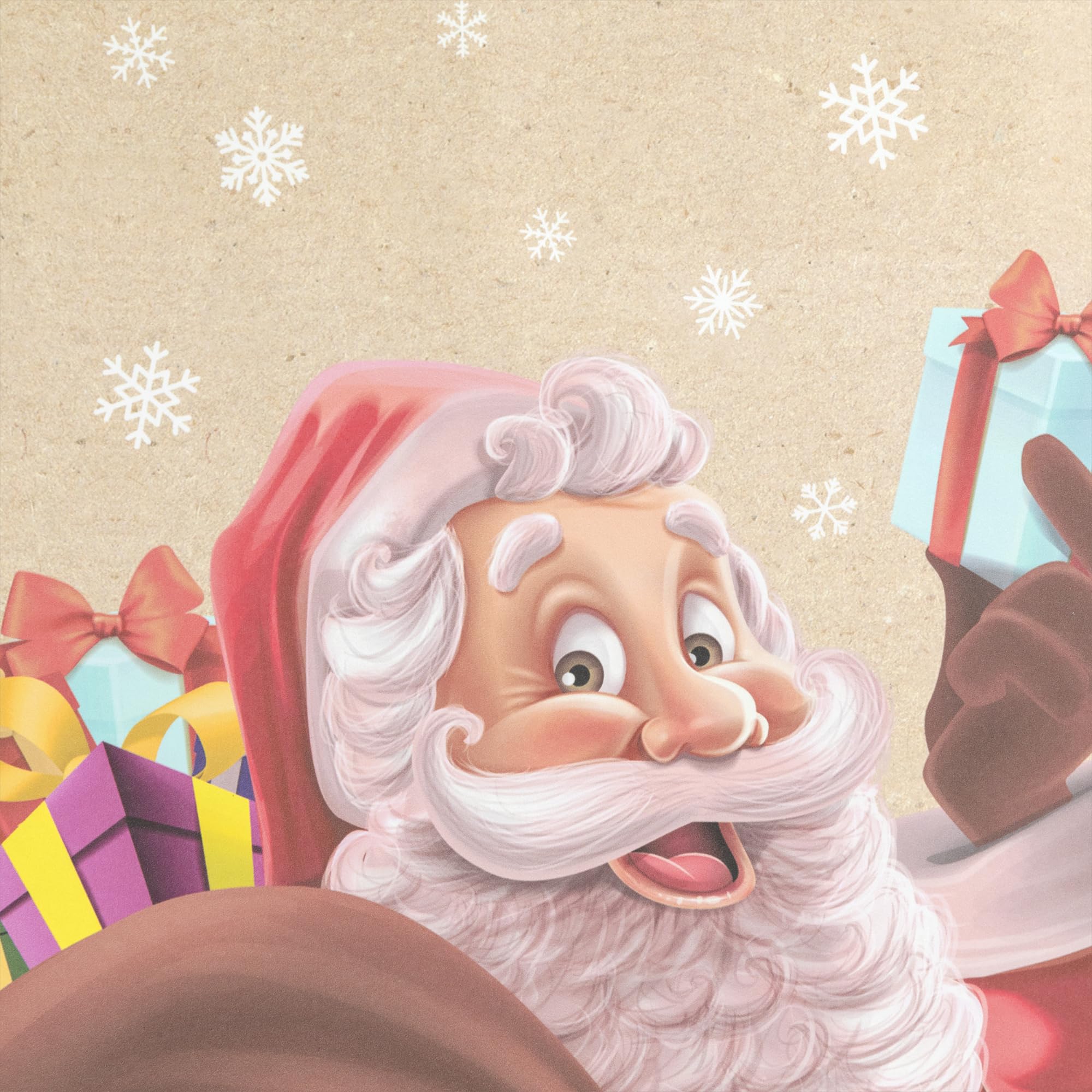 Idena 30510-12 30510-12 Santa Gift Bag Pack of 12 Gift Bags in the Size 21 x 27 x 11 cm Paper Bag Light Brown Multicoloured - Image 4