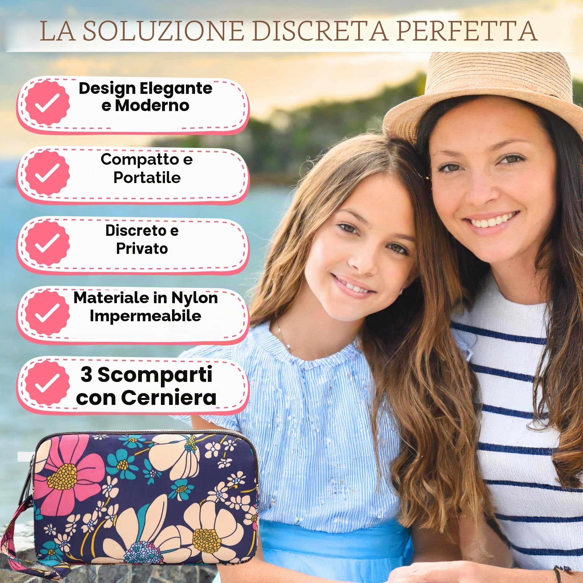 First Period Pal Pack To Go Kit | 26 pezzi | Kit primo ciclo per ragazze 9-12 | Borse mestruali per ragazze adolescenti per la scuola | Borsa mestruale discreta, assorbenti, salvaslip e kit mestruali