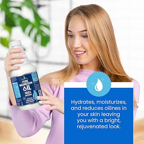 Miniatura 6 de Spray de aceite de magnesio puro de 32 onzas Spray tópico de magnesio para dormir extra fuerte Menos picazón Menos picazón Aceite 100% natural y