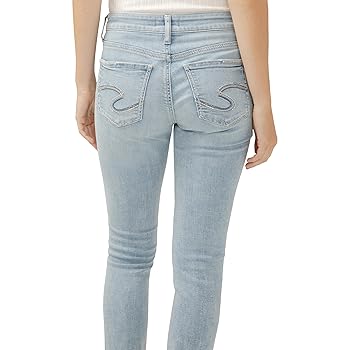 Silver Jeans Co. Women's Girlfriend Mid Rise Slim Leg Jeans Silver Jeans Co. Women's Girlfriend Mid Rise Slim Leg Jeans