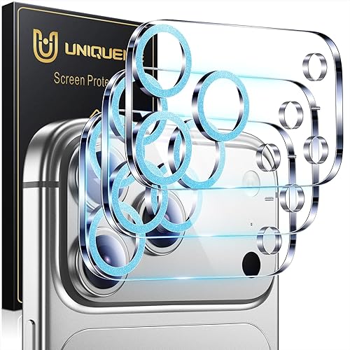 Miniatura 351 de UniqueMe [Paquete de 3 protectores de lente de cámara compatibles con iPhone 14 Pro Max/iPhone 14 Pro, vidrio templado, [compatible con fundas]