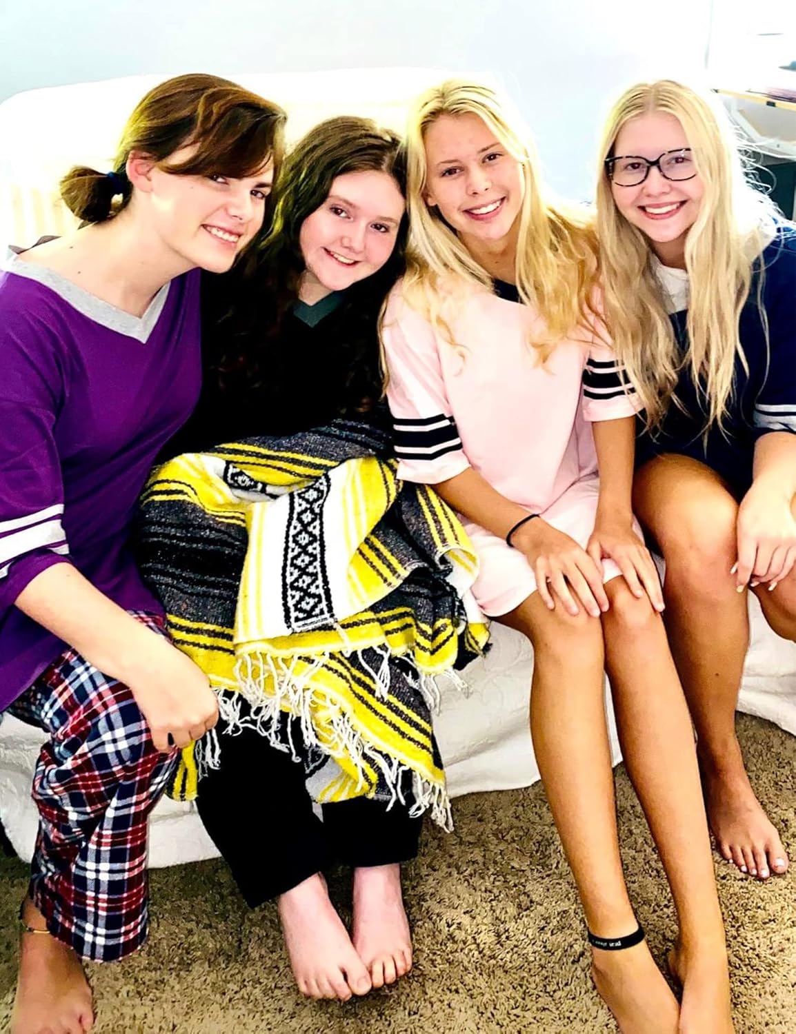 Ekouaer Nightgowns for Women Cotton Night Gown Short Sleeve Sleepwear V Neck Color Block Sleep Shirts Ladies Night Shirts - Image 4