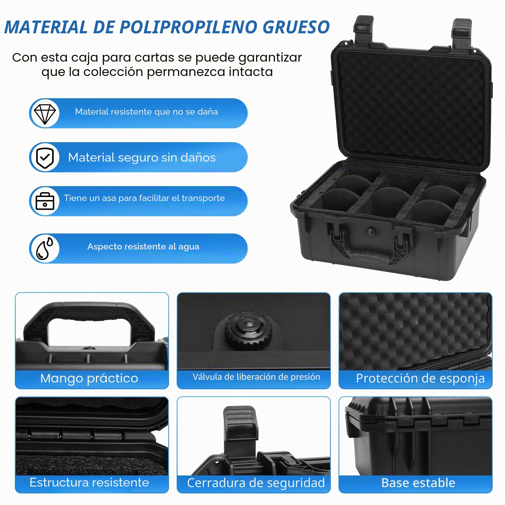 Top Loader Caja de almacenamiento para 3" x 4" 35PT Top Loaders, caja de almacenamiento de tarjetas graduadas con separadores extraíbles, caja de carga superior compatible con tarjetas
