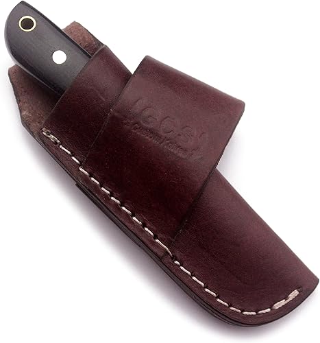 Miniatura 8 de GCS - Cuchillo táctico de acero hecho a mano D2, cuchillo de caza, cuchillo de campamento con funda de cuero, hoja de espiga completa diseñada para