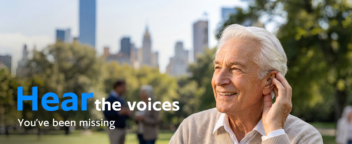 Image of Hearing Aids for Seniors With Auto UV Cleaning FSA-HSA Eligible | Rechargeable OTC Hearing Aid Advanced Noise Cancellation, Nearly Invisible Design for Adults & Seniors