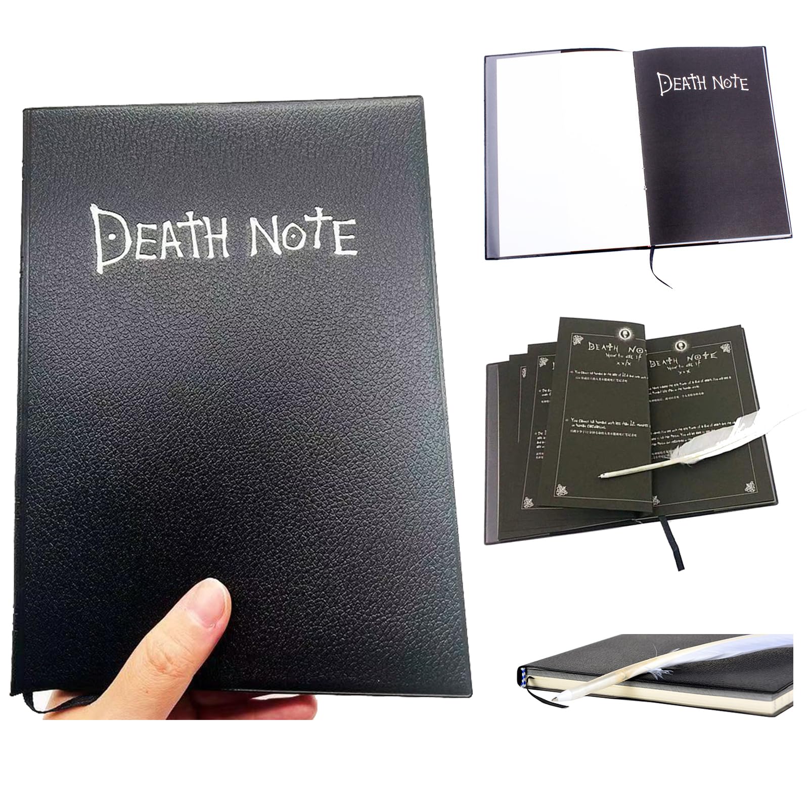Carnet Anime Death Note avec stylo, thème anime tendance, carnet de cosplay, carnet de croquis et journal. Peut servir de journal intime pour le bureau, l'école et les étudiants - 3