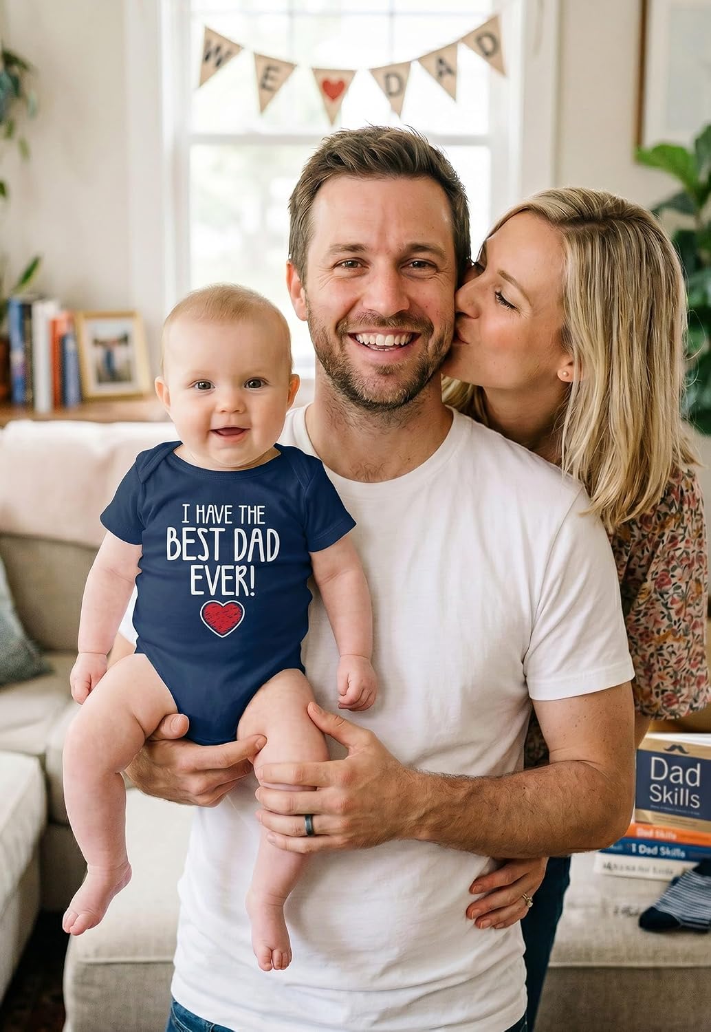 Tstars Best Dad Ever Baby Bodysuit Newborn Boy Girl Father's Day Outfit image 5