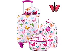 Kids' Butterfly Luggage Set: 5-Piece Adventure Awaits