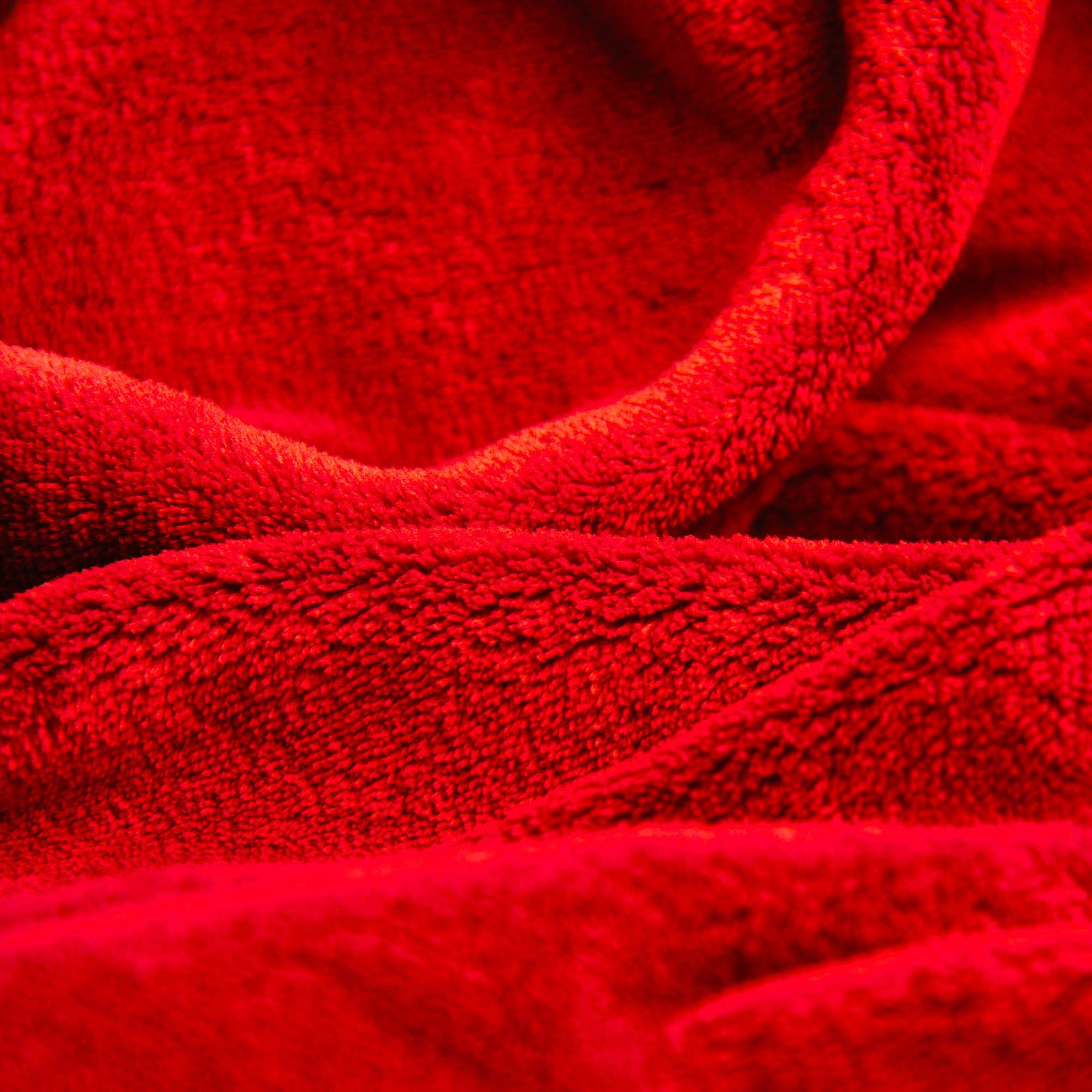 CelinaTex Couverture TV Couverture Douillette XXL 220 x 240 cm Rouge Coral Fleece Couverture de Jour Microfibre Couverture de canapé Jeté de lit