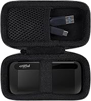 Vista 18 de Aenllosi Funda de transporte rígida compatible con Crucial X9 / X9 Pro / X10 / X10 Pro 1TB/2TB/4TB SSD portátil, unidad de estado sólido externa USB