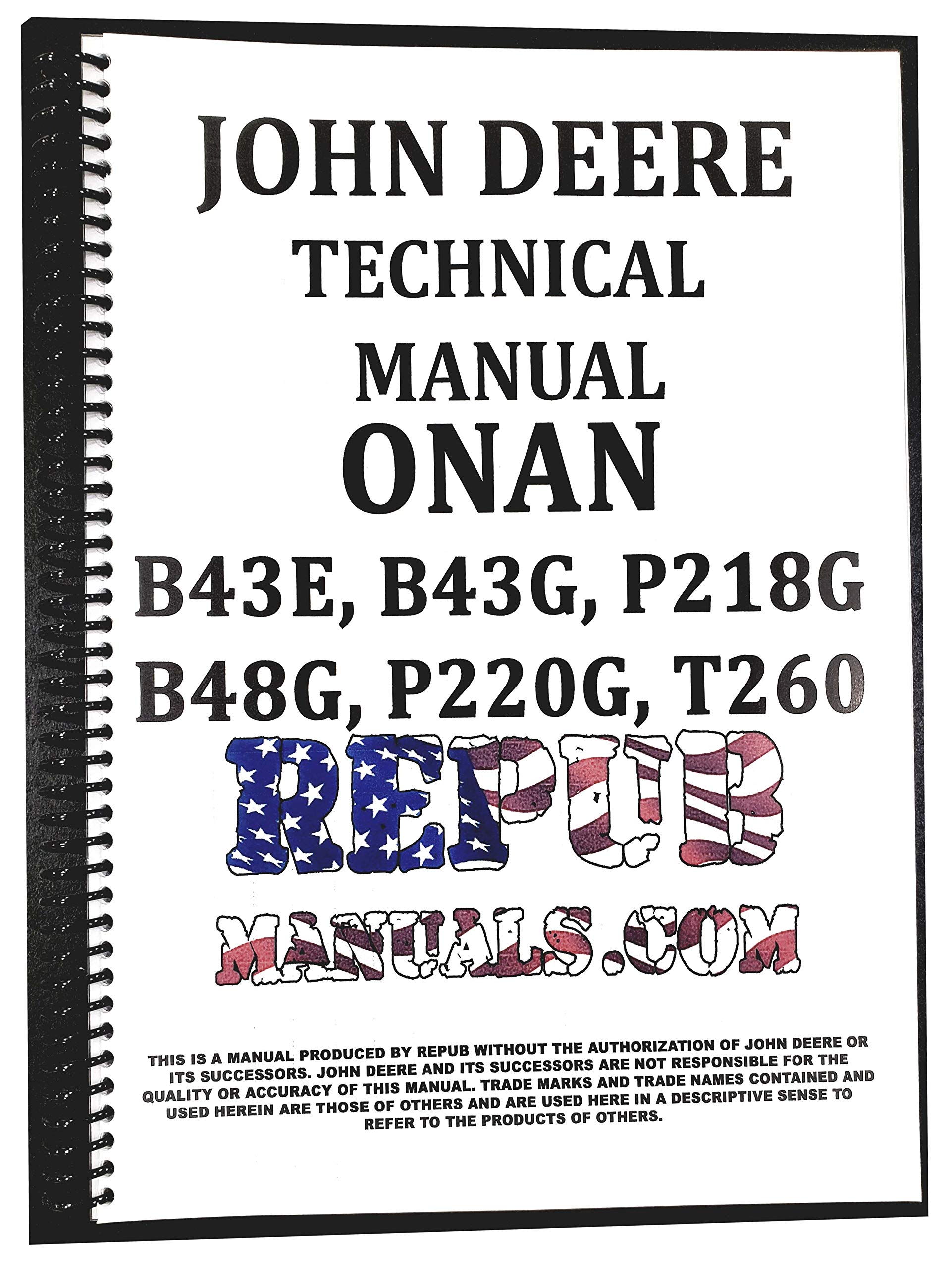 John Deere Onan Engine P218G Technical Service Repair Manual