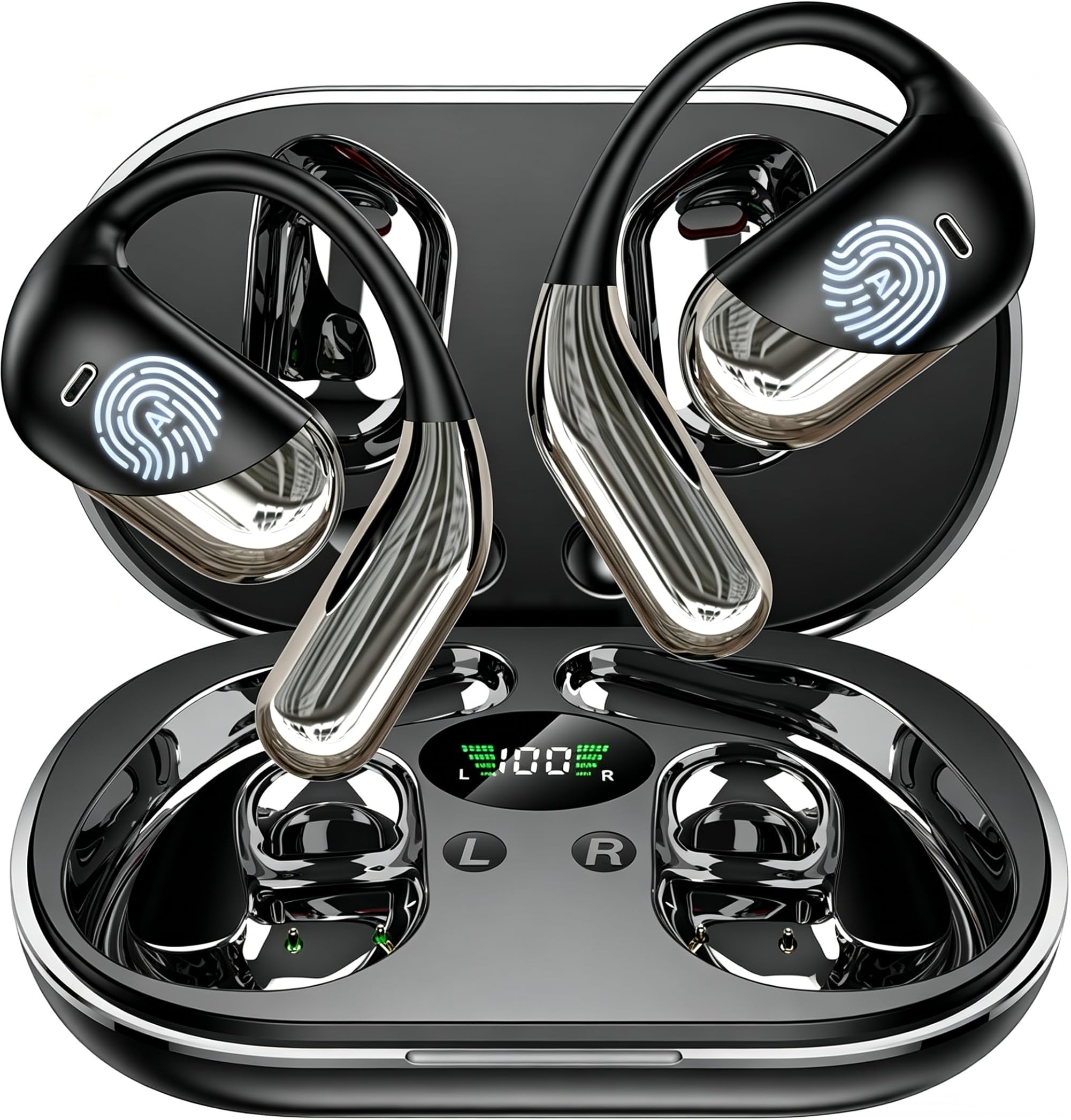 Paekole AI Translation Earbuds Real Time - 198 Language Translator Earbuds, Two-Way Language Translator Device, 6-in-1 Translating Device, Translate Ear Buds for Travel Learning with Charging Case — image 1