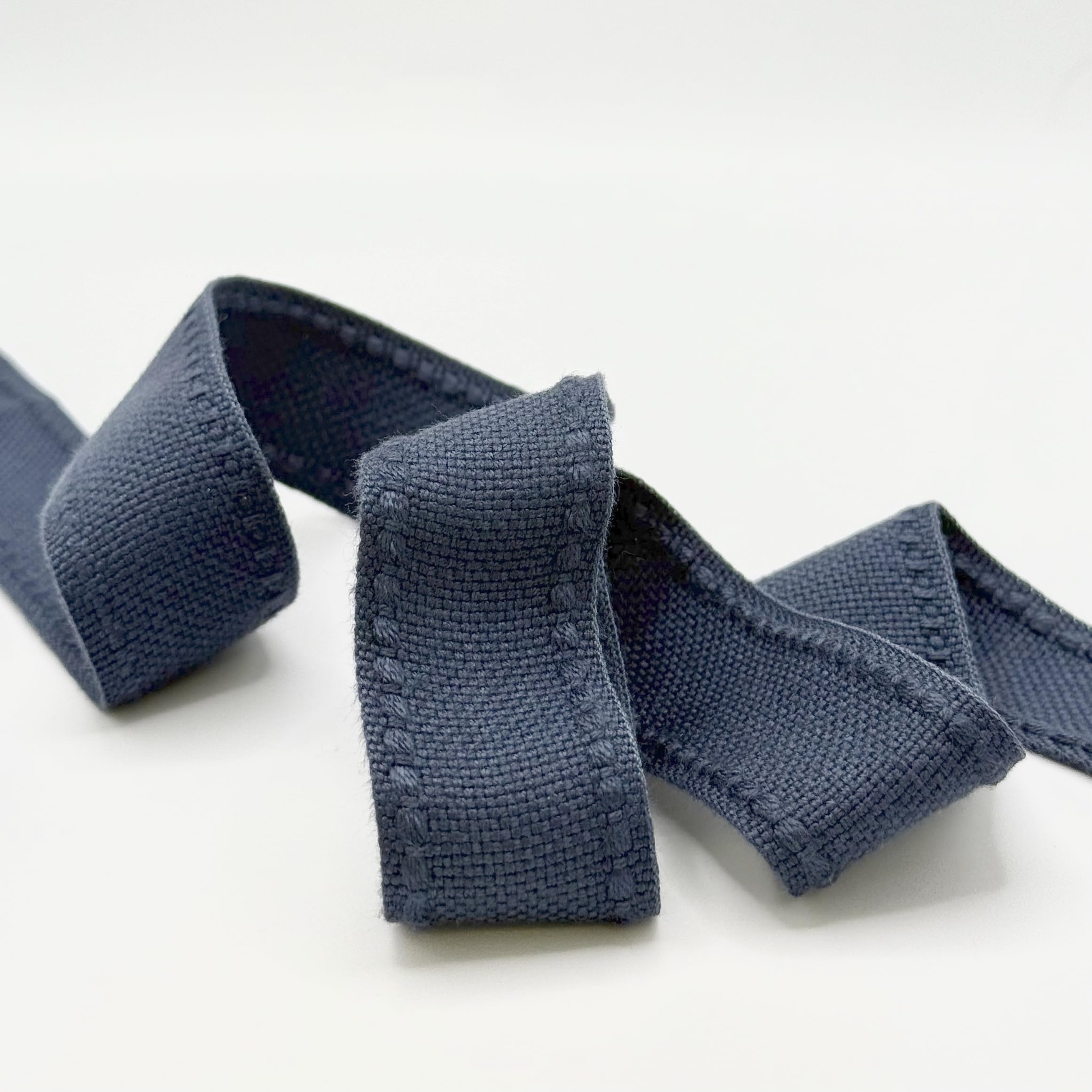 3CM Woven Braid Navy Blue ON 25M Card