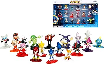 Jada Sonic The Hedgehog 1.65" 18-Pack Die-Cast Figures, Juguetes para Niños y Adultos