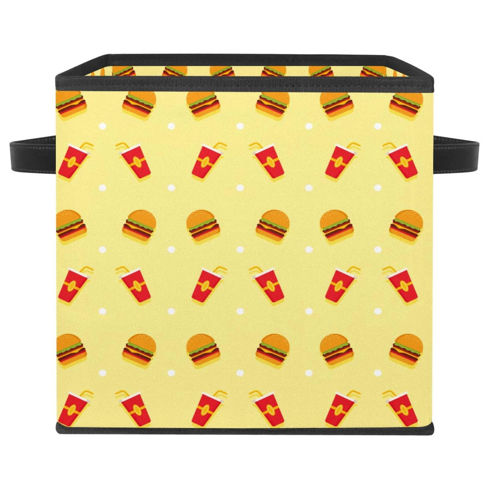 Boîte de rangement pliable Summer Foods en tissu cube de 30cm pour placard et chambre