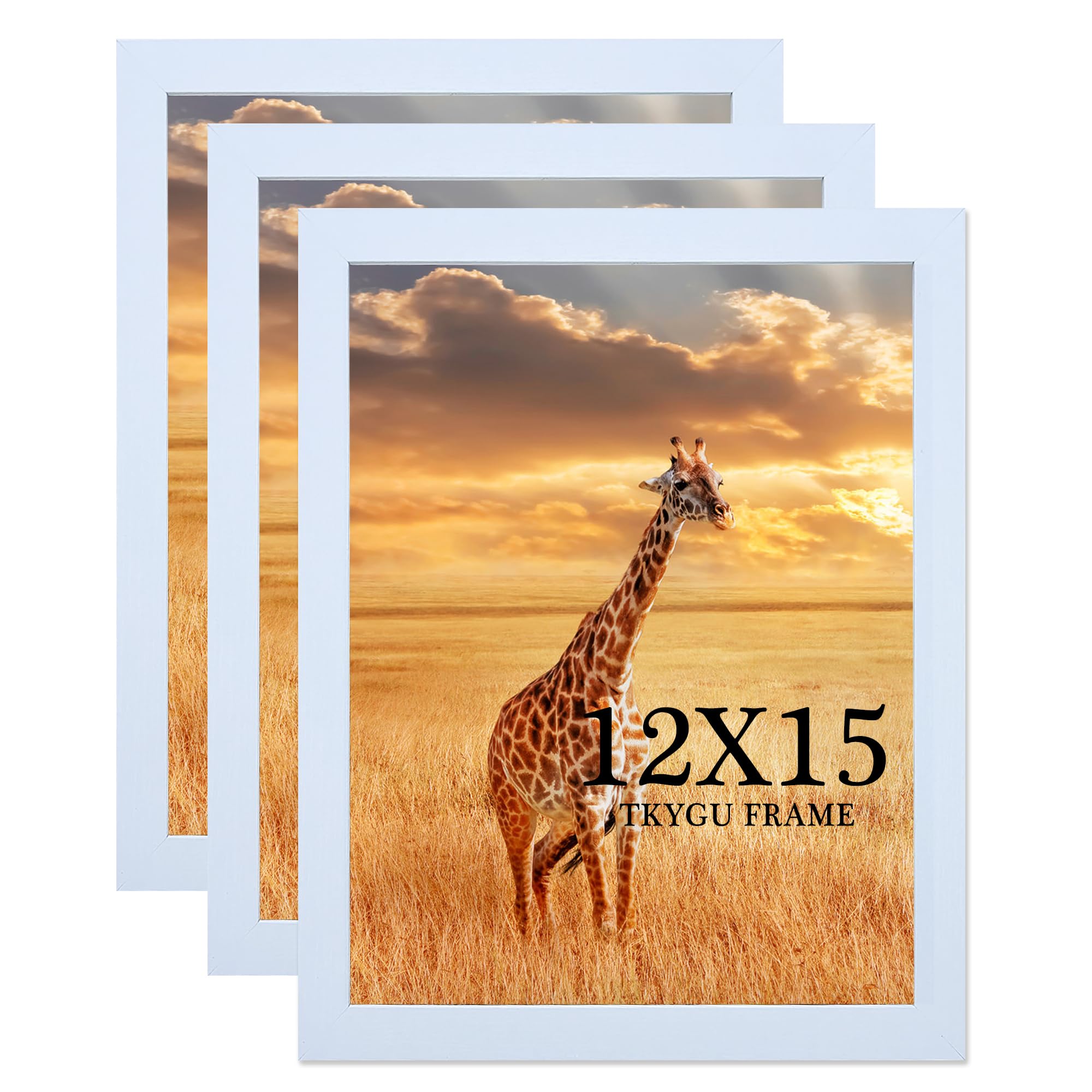 TKYGU 12x15 Picture Frame White Set of 3