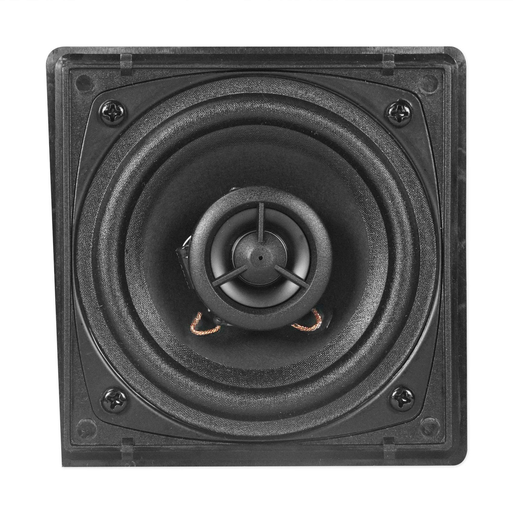 Rockville Cube Black Pair of 3.5" Black Home Theater Wall Speakers+Swivel Brackets