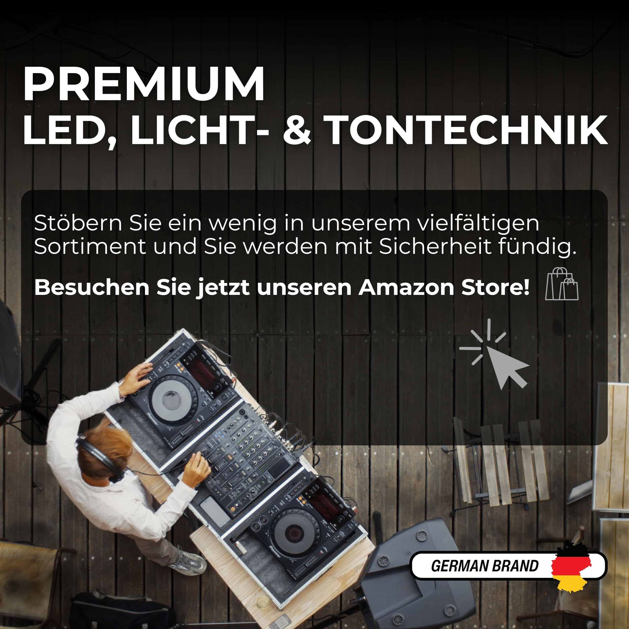 ETEC Professional Mega Strobe E-1500 DMX - 1500W Stroboskop Blitzer für DJ Equipment, Party Licht, Disco Lichter & Bühnenbeleuchtung