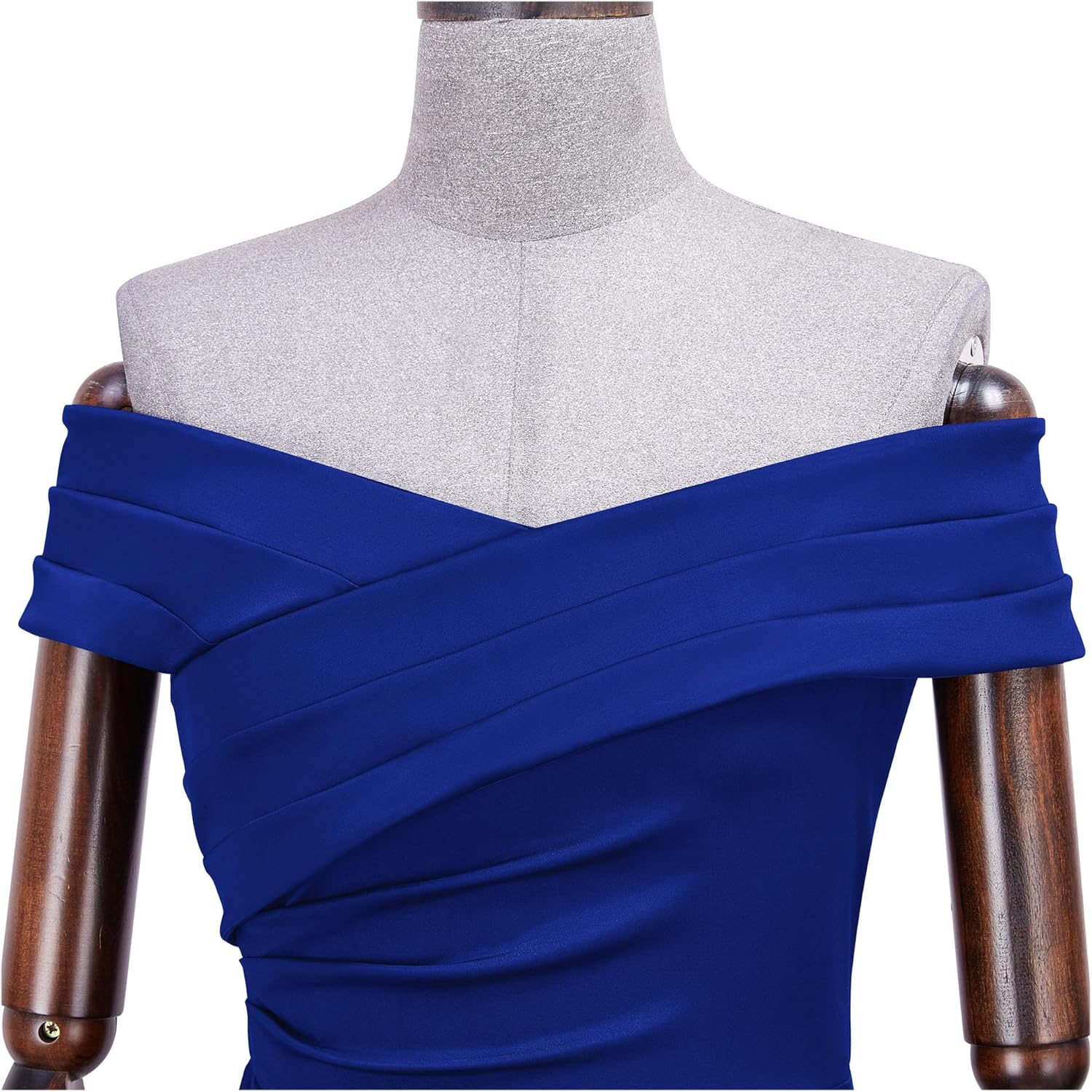 Miusol Women's Elegant Off Shoulder Split Wedding Bridesmaid Maxi Dress - Image 5