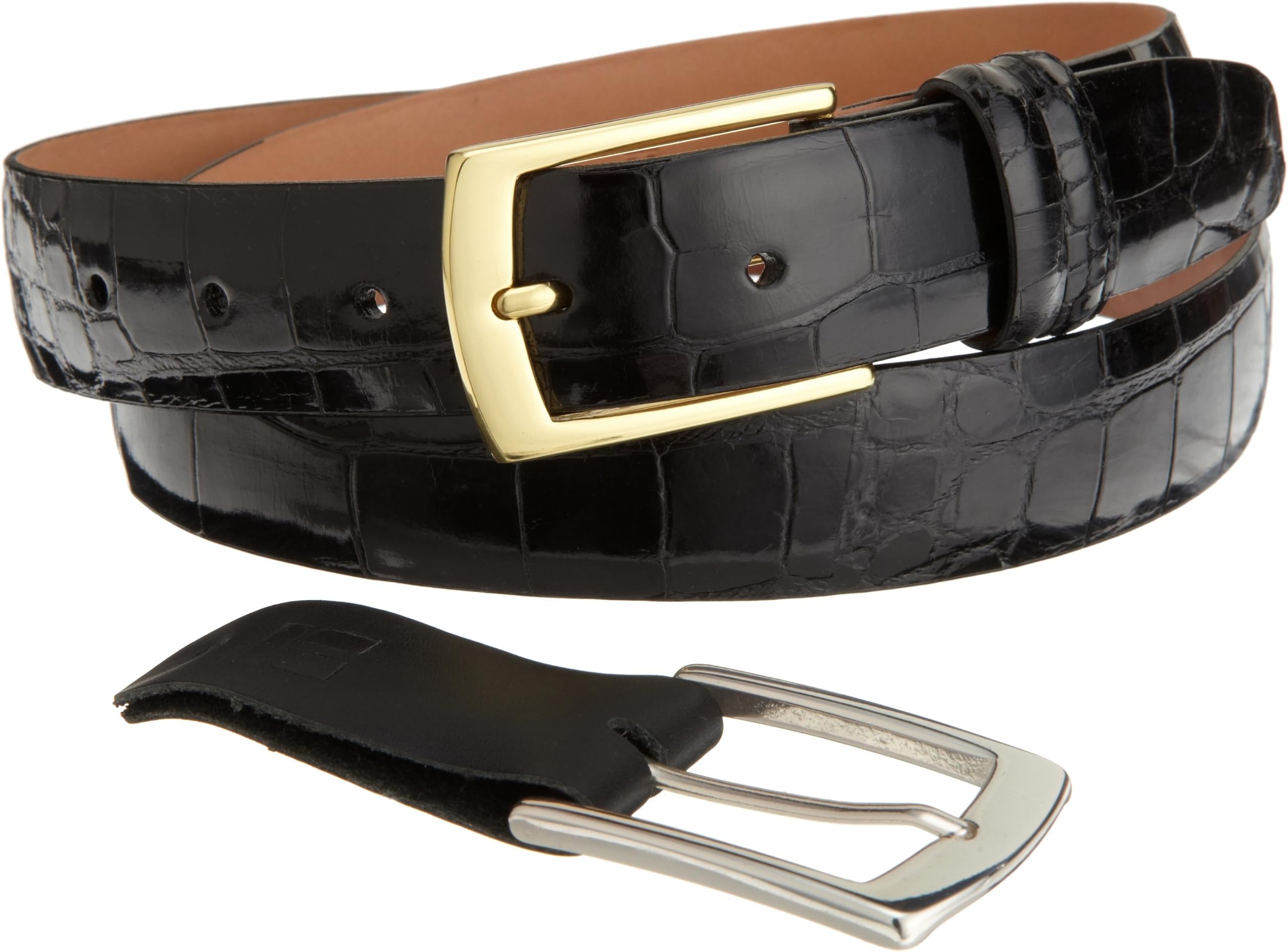 Trafalgar Men's Alligator and Crocodile Leather Belt