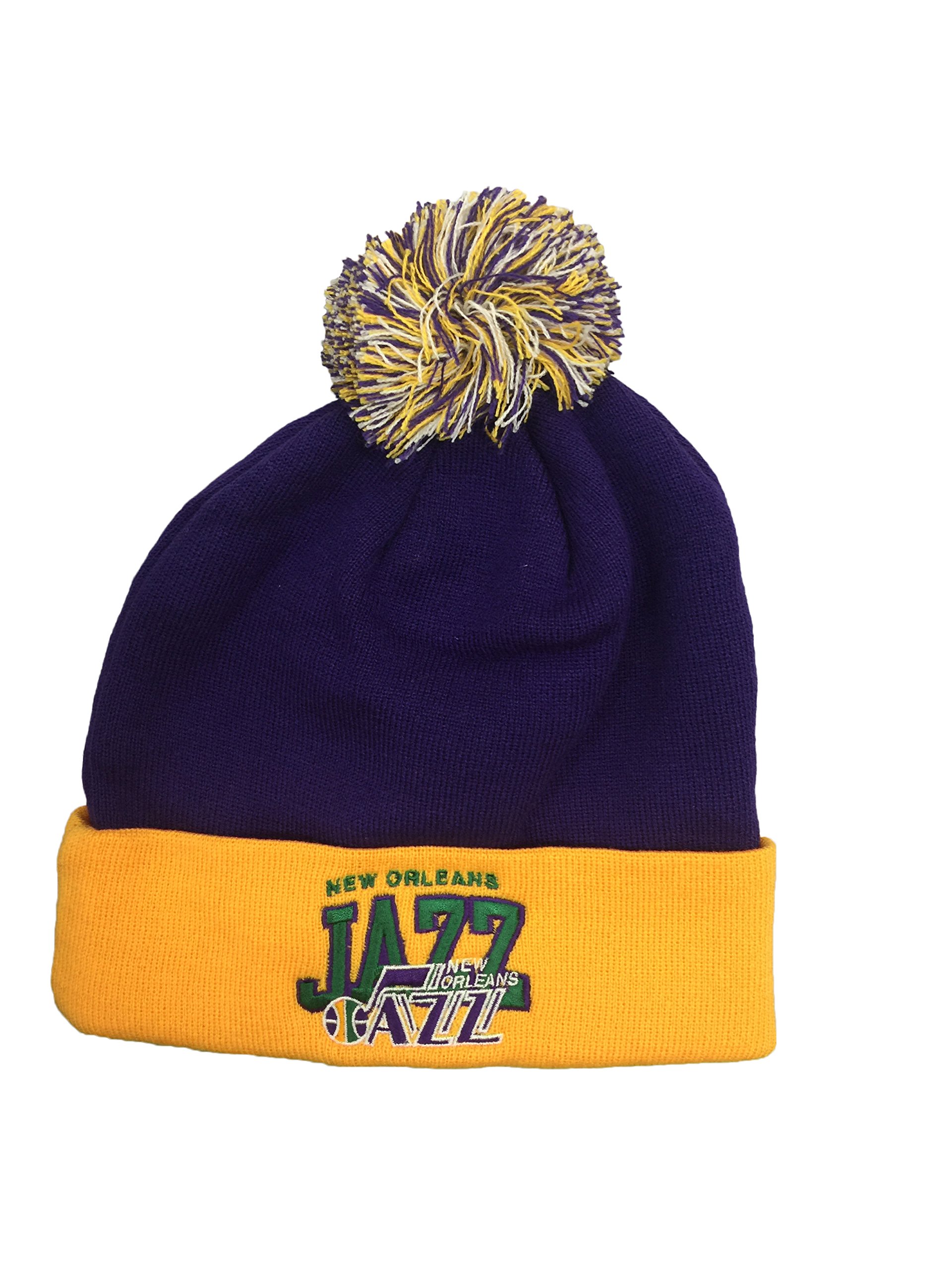 Mitchell & Ness New Orleans Jazz Primary Team Color Cuffed Knitted Hat