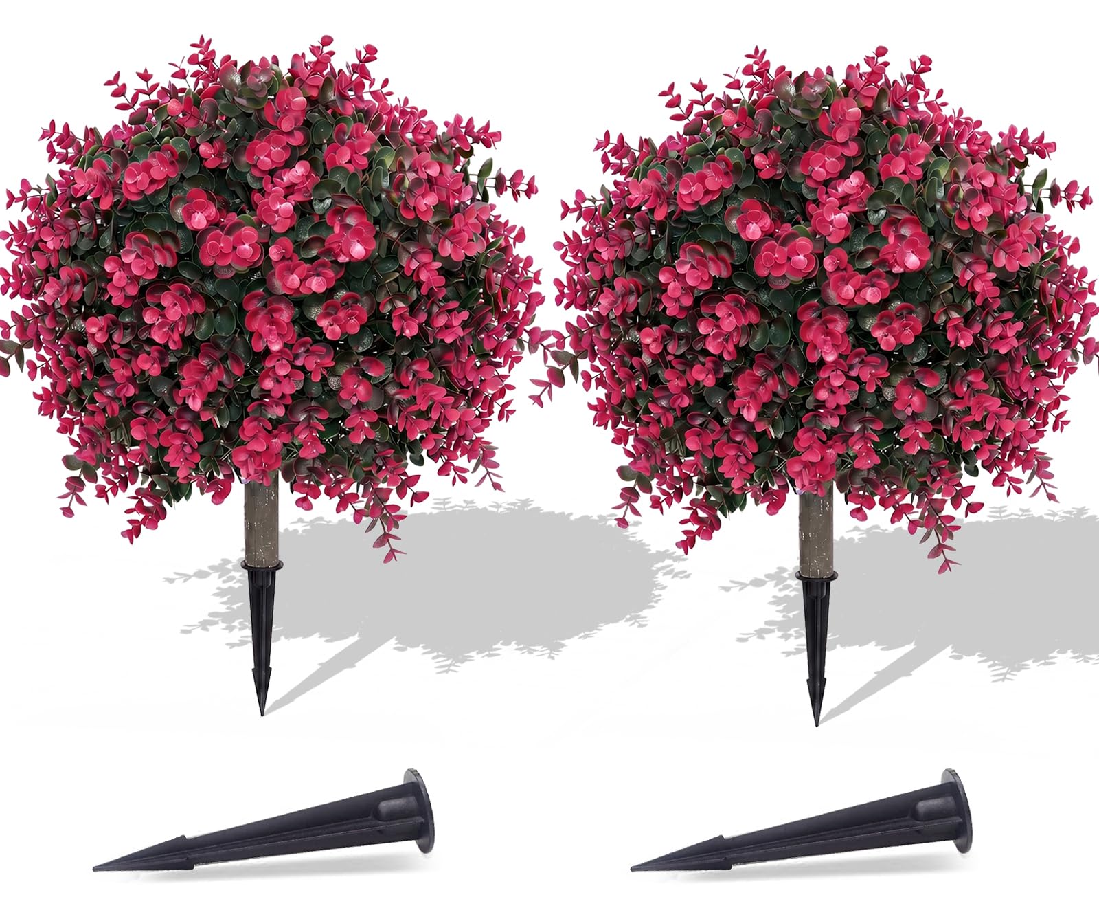 Arbres topiaires artificiels en boule de buis pour sublimer votre porche et entrée extérieure