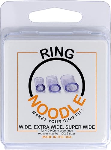 RING NOODLE Reductor de tamaño de anillo Protector de anillo Ajustador de tamaño de anillo Tamaño 1 ancho 1 extra ancho 1 súper ancho para anillos