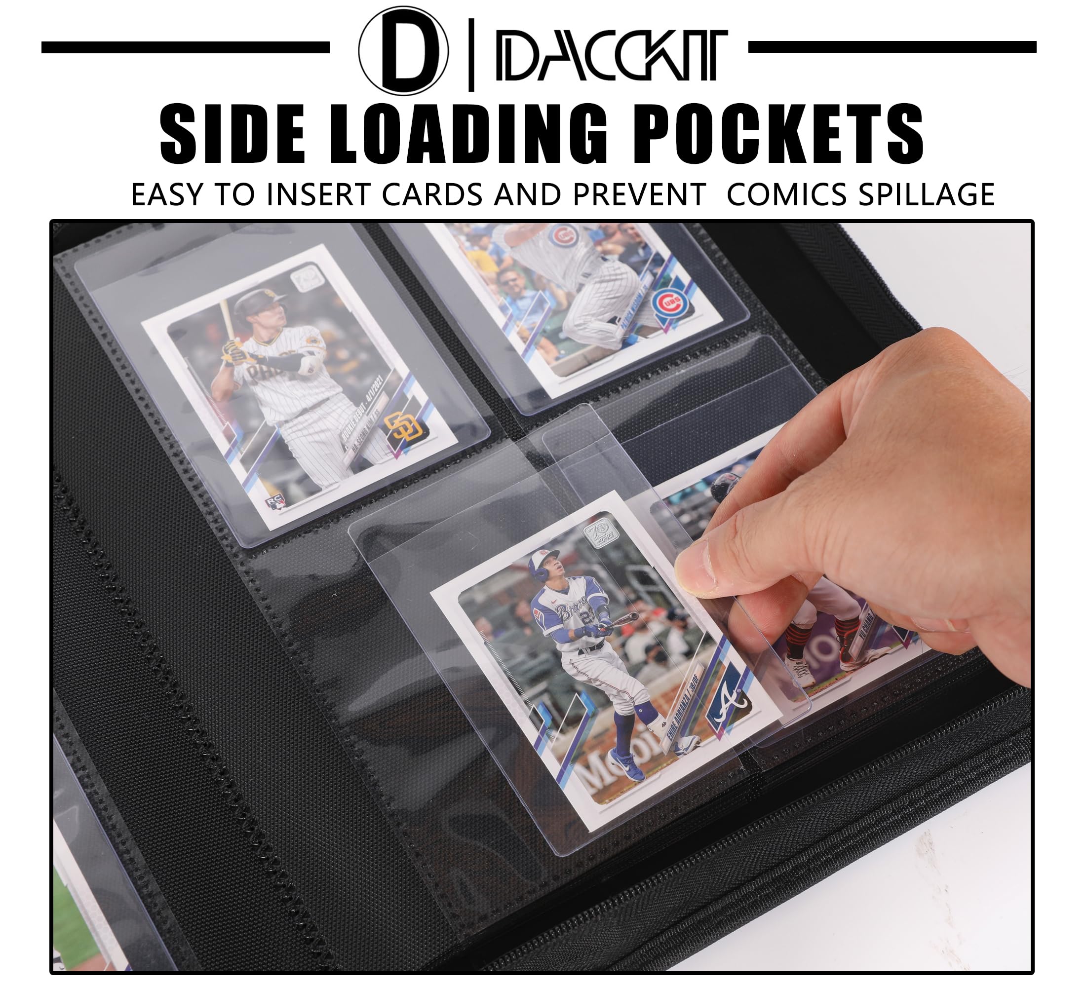 D DACCKIT Semi Rigid Card Binder, Fits 240 Cards Sleeves - Image 4