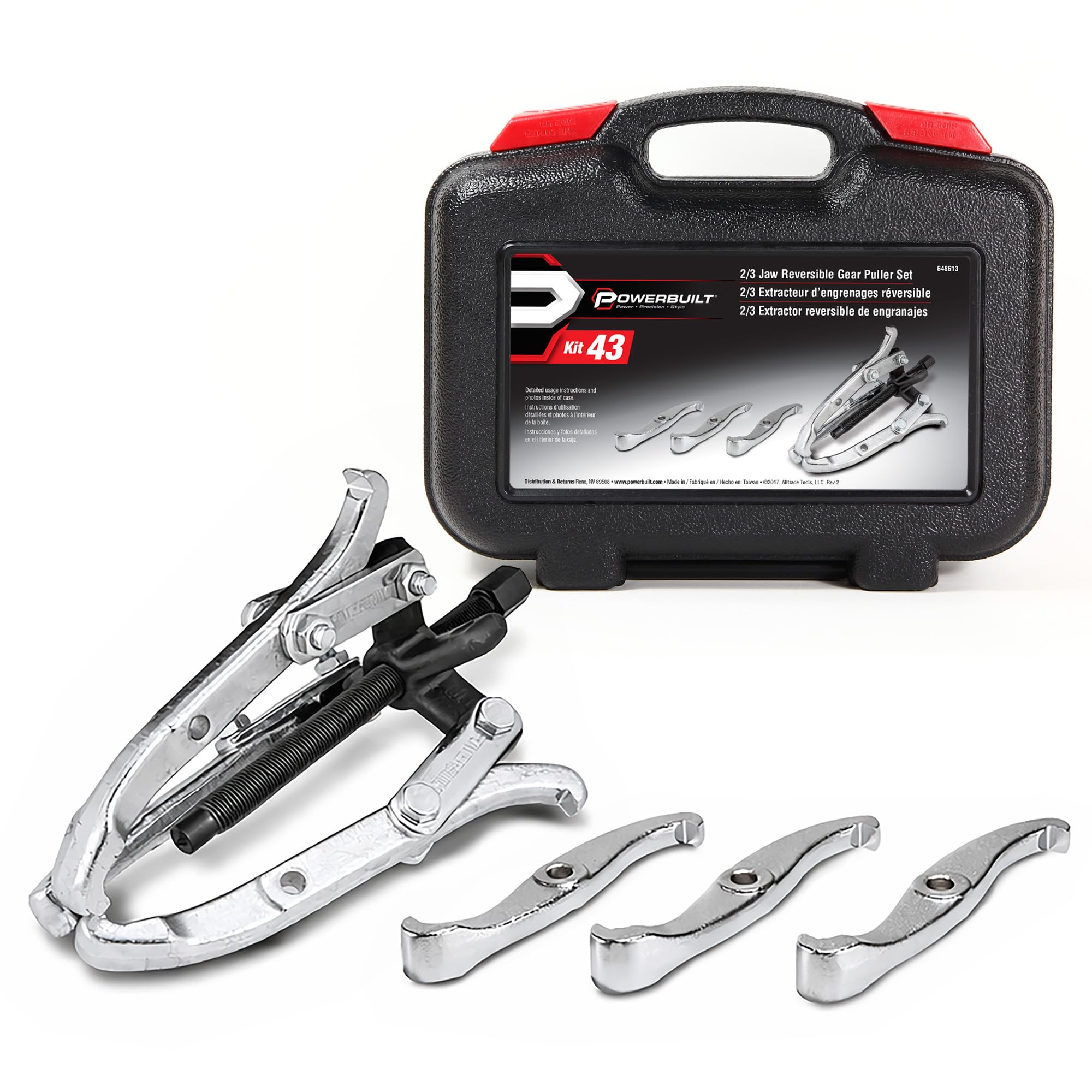 Powerbuilt Combo 2/3 Jaw Reversible Puller Set
