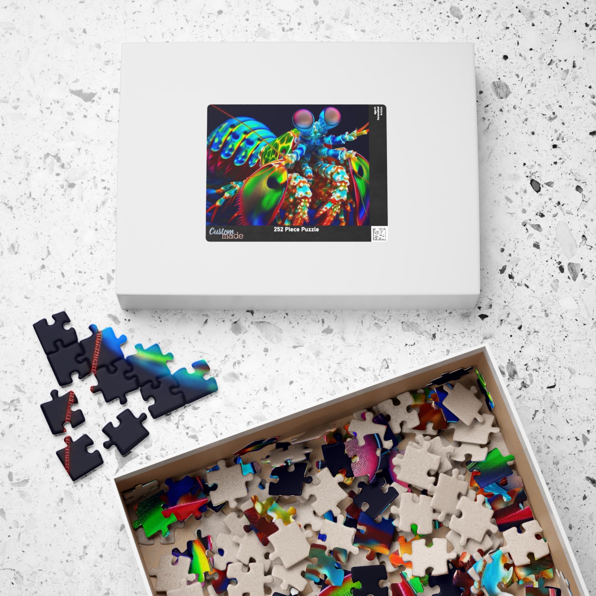 Amazon.com: Vividly Colorful Peacock Mantis Shrimp Jigsaw Puzzle