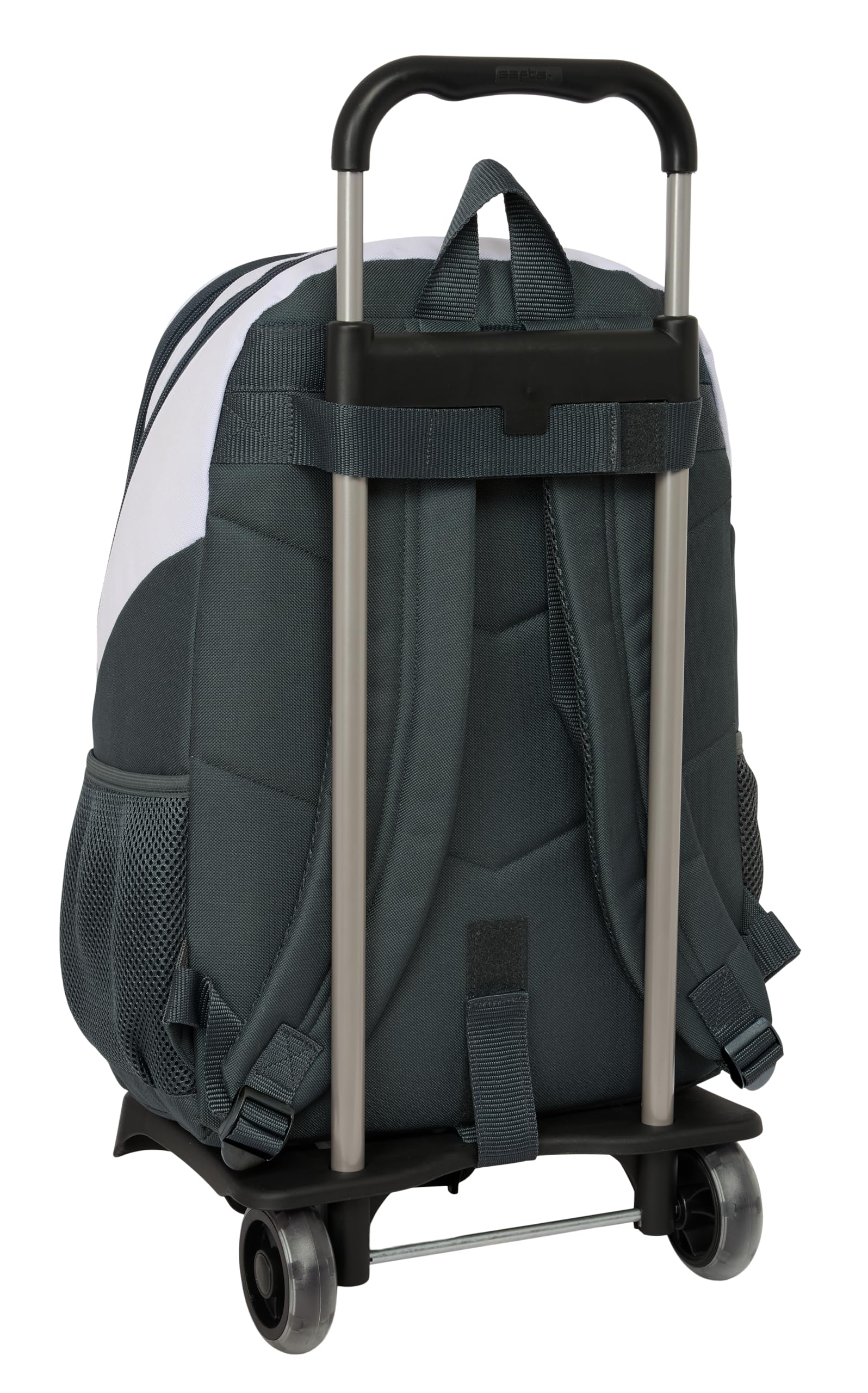 Safta REAL MADRID EQUIPACIÓN 25/26 - Mochila Escolar con Carro, Ideal para Niños de Diferentes Edades, Cómoda y Versátil, Calidad y Resistencia, 33x15x43 cm