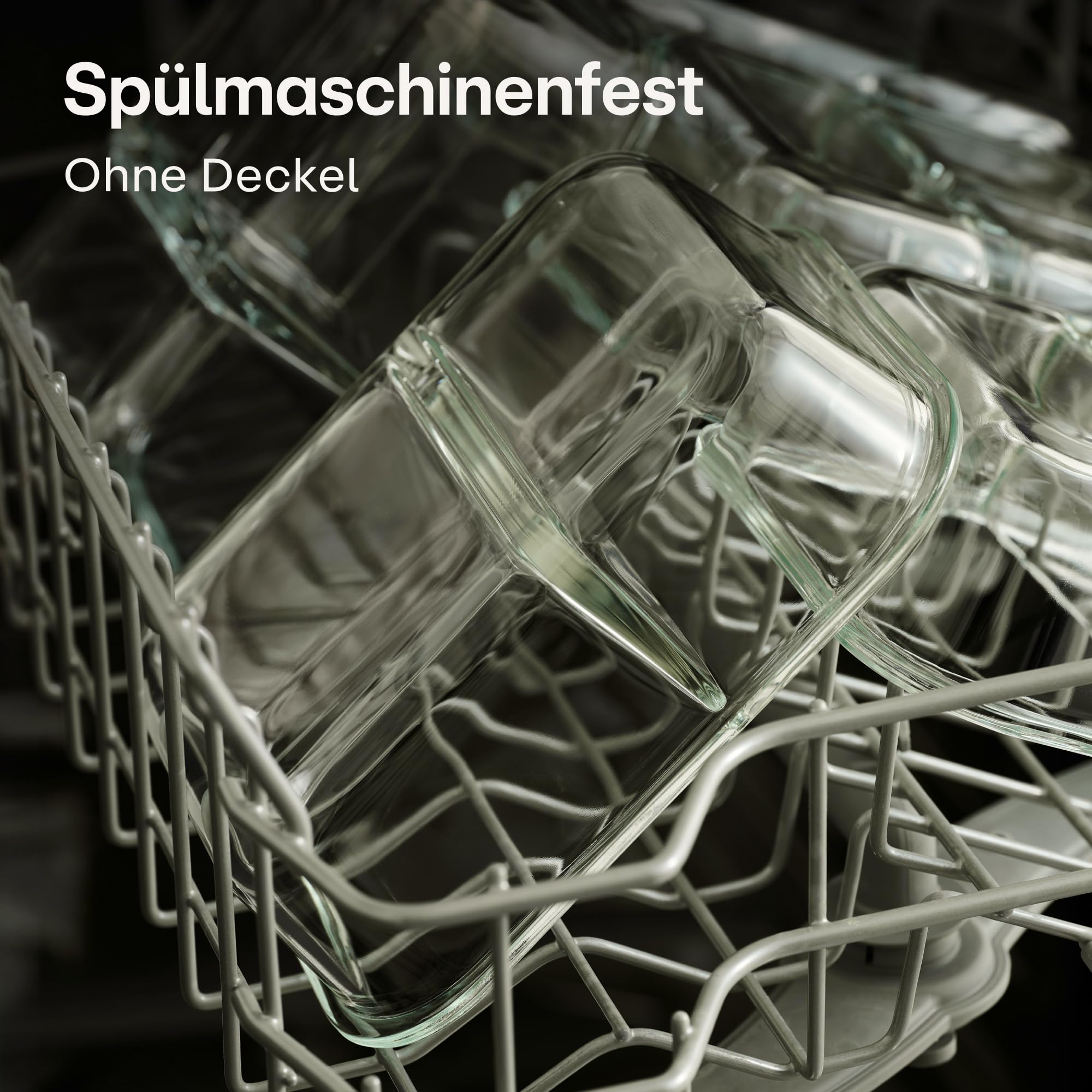 Praknu Meal Prep Boxen Glas 2 Fächer - 2er Set Meal Prep Containers 1l - Luftdichter Glasbehälter mit Deckel - Geeignet für Spülmaschine, Mikrowelle & Ofen - Mealprepboxen - Frischhaltedosen Glas