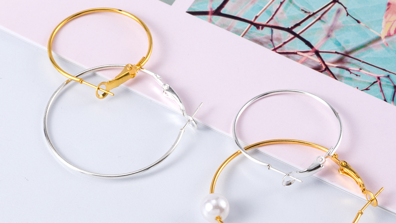 PAGOW 96-Piece Hoop Earring Findings - Hypoallergenic Alloy, Silver & Gold, 20mm-40mm For Jewelry Making - View #7
