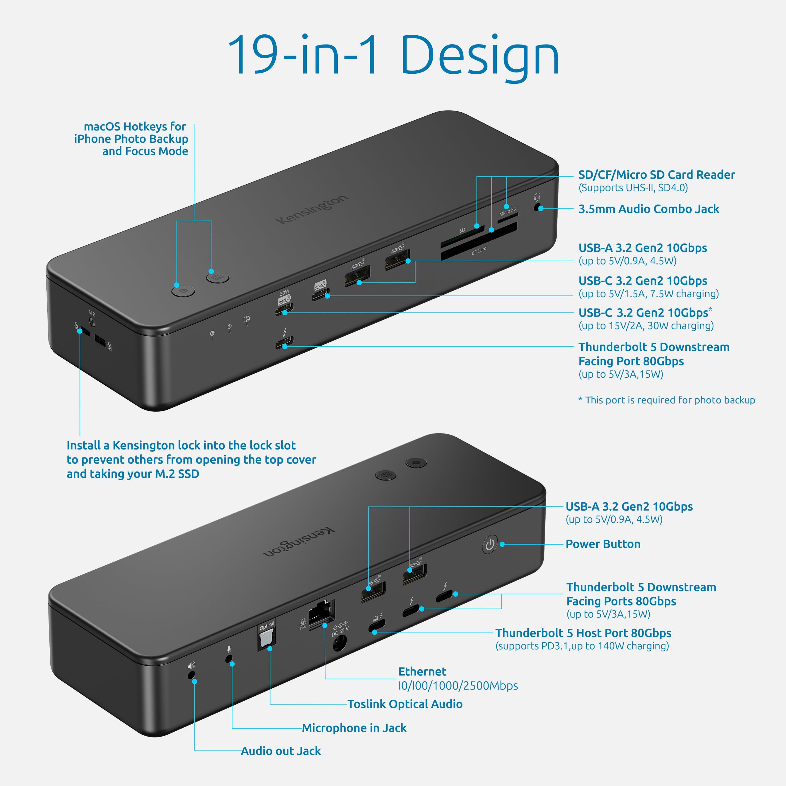 Amazon.com: Kensington EQ Pro Thunderbolt™ 5 Dock Designed for