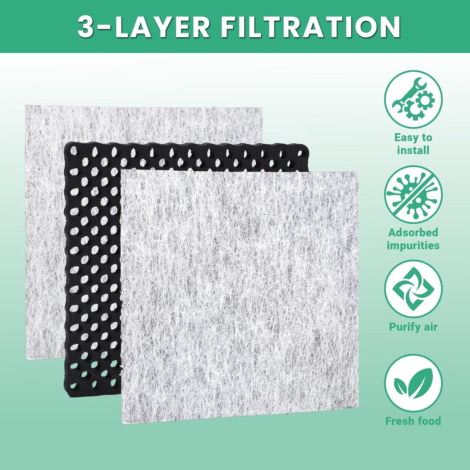 6 Pack Refrigerator Fresh Air Filter Replacement Compatible with LG LMXS30776S, LMXS28626S, LFX25991ST, LFXS28968S/D, LRMXS2806S, LFXS26973D, LFXS30766D, LMXS27626S/D, LFX28968ST